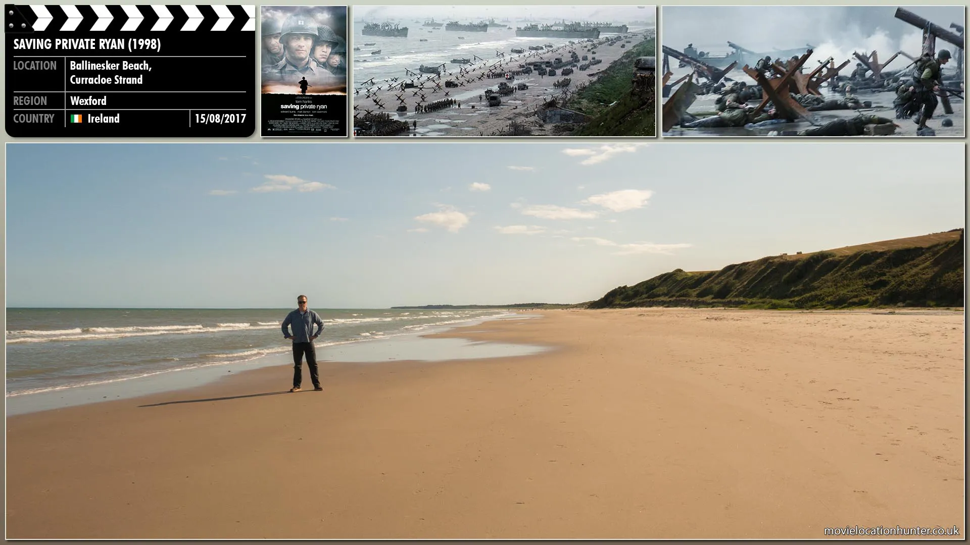 Filming location photo, shot in Ireland, for Saving Private Ryan (1998). Scene description: June 6, 1944, Omaha Beach, Dog Green Sector:On the choppy waters of the English Channel, American Ranger soldiers are headed to Omaha Beach in landing vehicles. The captain of one unit, John H. Miller (Tom Hanks), tells his men to, upon landing, 