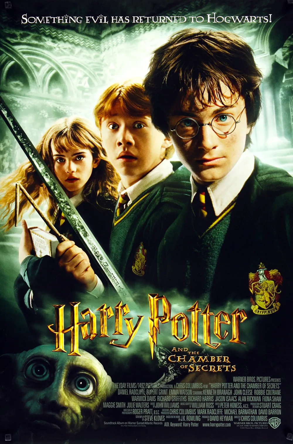 Movie poster for Harry Potter and the Chamber of Secrets released in 2002