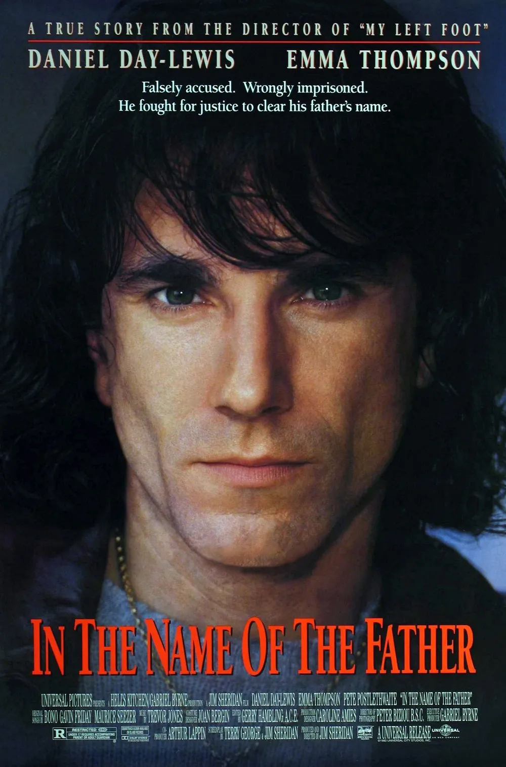 Movie poster for In the Name of the Father released in 1993