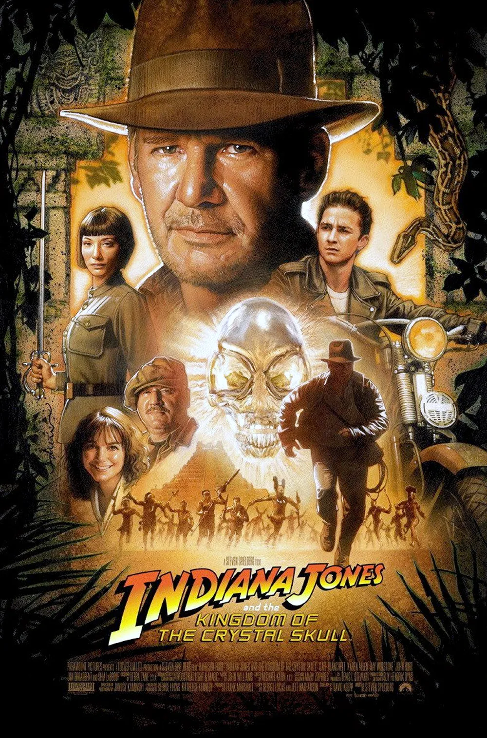 Movie poster for Indiana Jones and the Kingdom of the Crystal Skull released in 2008