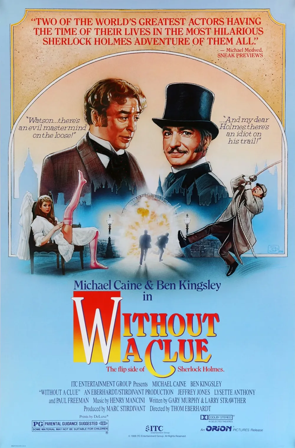Movie poster for Without a Clue released in 1988